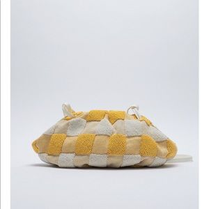 Zara Beaded gingham Crossbody bag